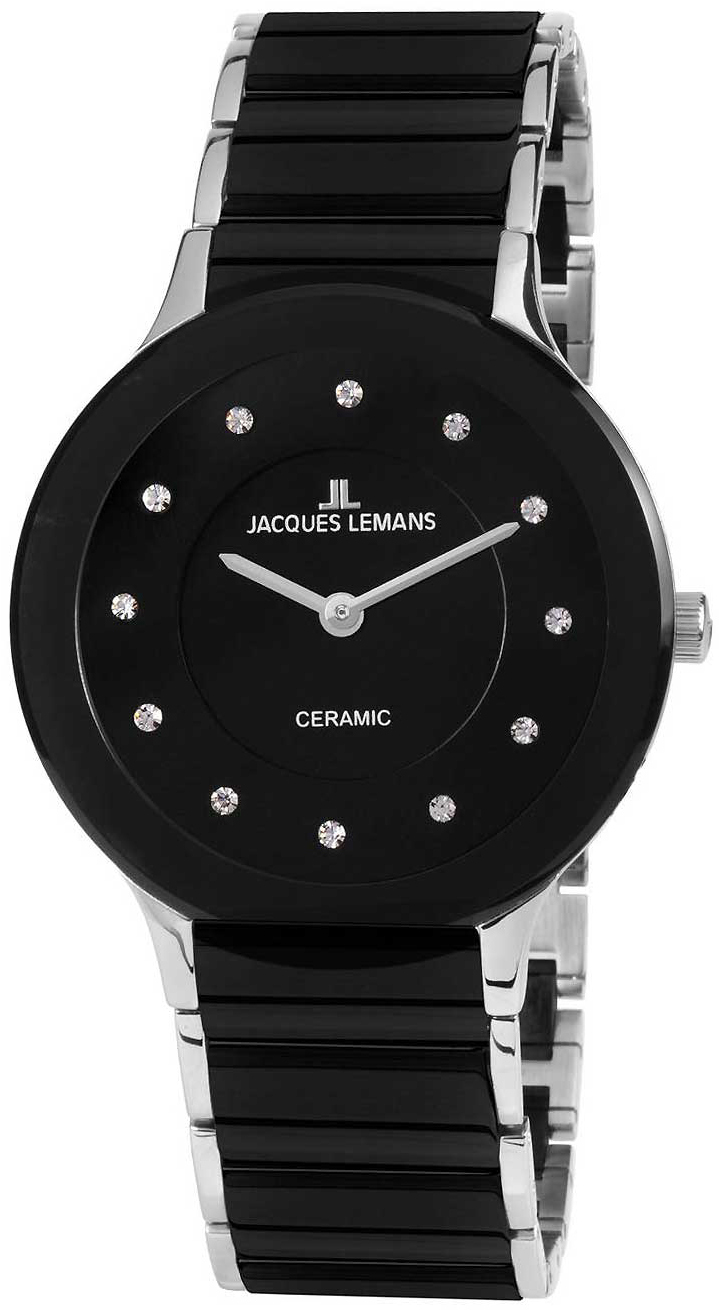 Jacques Lemans Dublin Naisten kello 1-1856E Musta/Teräs Ø32 mm