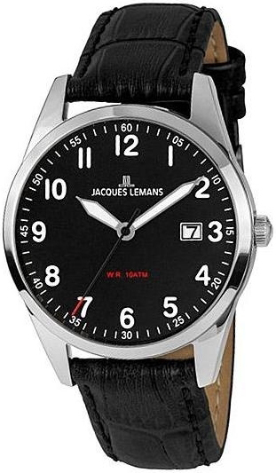 Jacques Lemans Miesten kello 1-2002A Vienna Musta/Nahka Ø40 mm