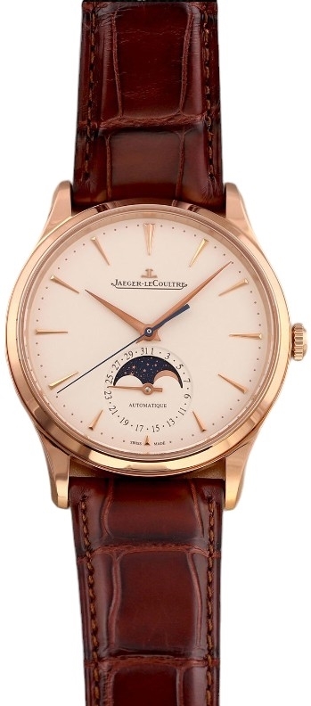 Jaeger LeCoultre Miesten kello 1362510 Master Ultra Thin Beige/Nahka