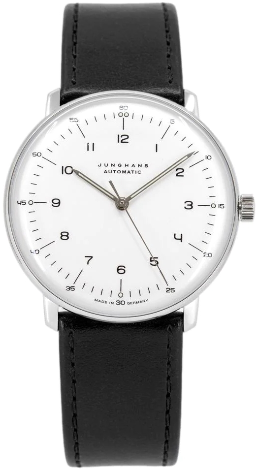 Junghans Miesten kello 27/3500.02 Max Bill Valkoinen/Nahka Ø38 mm