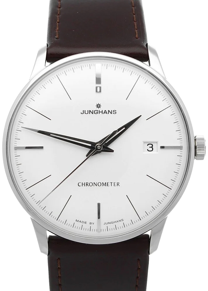 Junghans Miesten kello 27/4130.02 Meister Valkoinen/Nahka Ø38.4 mm