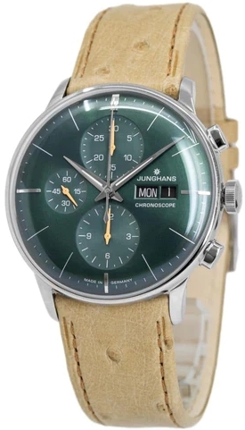 Junghans Miesten kello 27/4222.02 Meister Vihreä/Nahka Ø40.7 mm