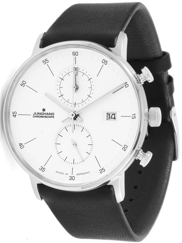 Junghans Miesten kello 41/4770.00 Form C Hopea/Nahka Ø40 mm