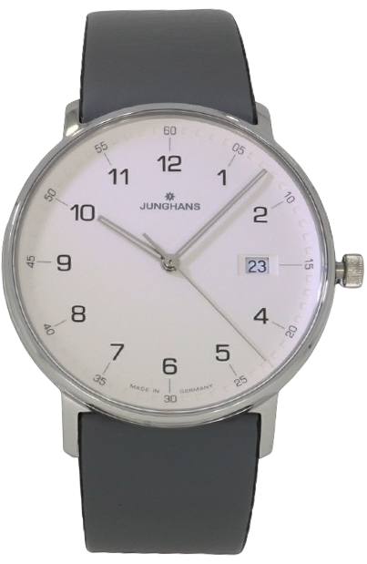 Junghans Miesten kello 41/4885.00 Form Valkoinen/Nahka Ø39.3 mm