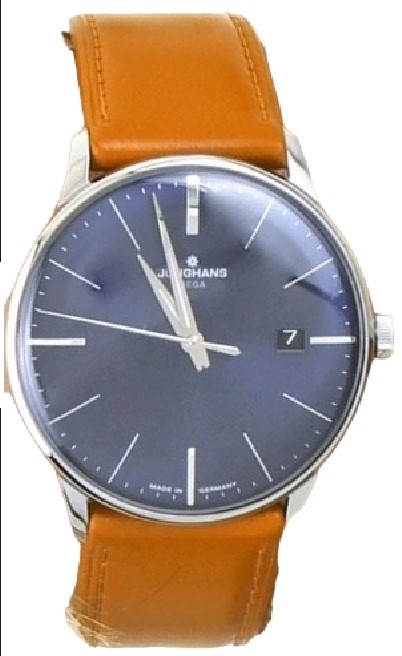 Junghans Miesten kello 58/4801.02 Meister Sininen/Nahka Ø38.4 mm