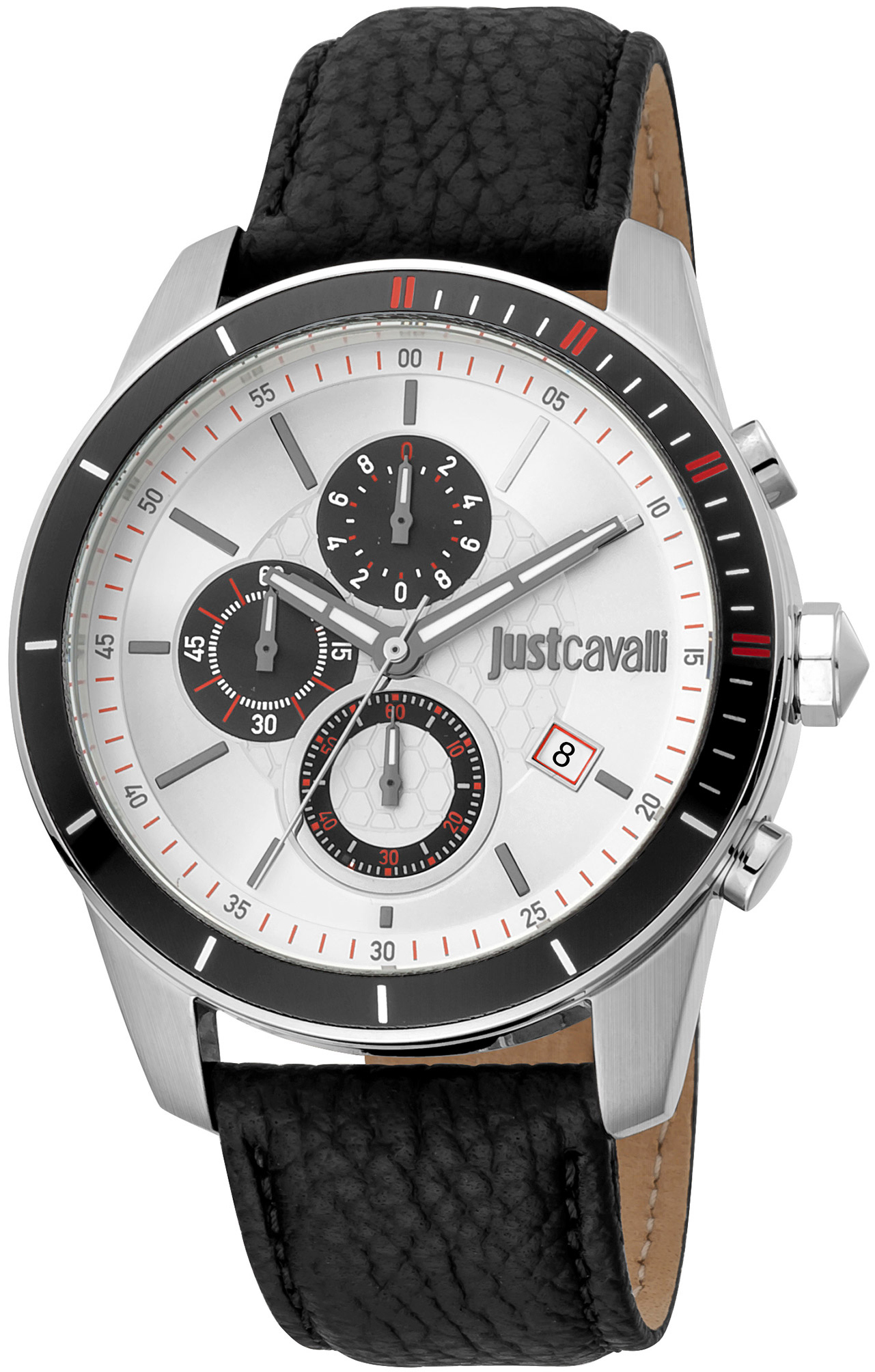 Just Cavalli Miesten kello JC1G166L0015 Sport Hopea/Nahka Ø44 mm