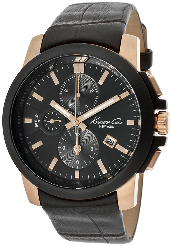 Kenneth Cole 99999 Miesten kello KC1816 Musta/Nahka Ø42 mm