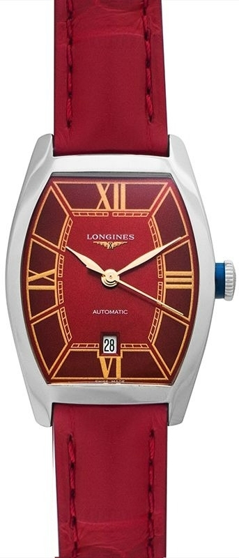 Longines Naisten kello L2.142.4.09.2 Evidenza Punainen/Nahka