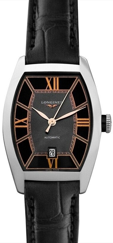 Longines Naisten kello L2.142.4.56.2 Evidenza Harmaa/Nahka