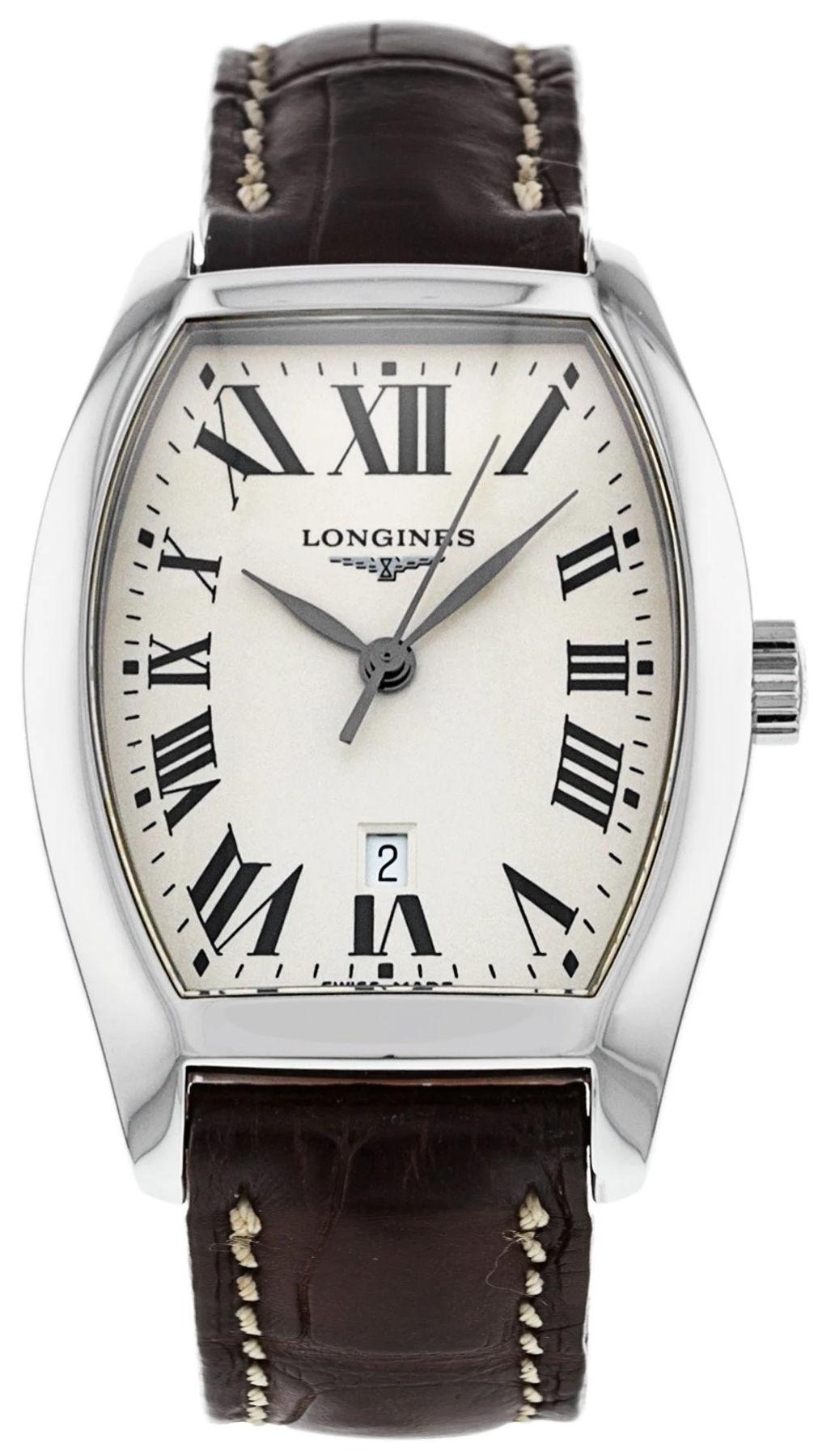 Longines Naisten kello L2.155.4.71.5 Evidenza Valkoinen/Nahka