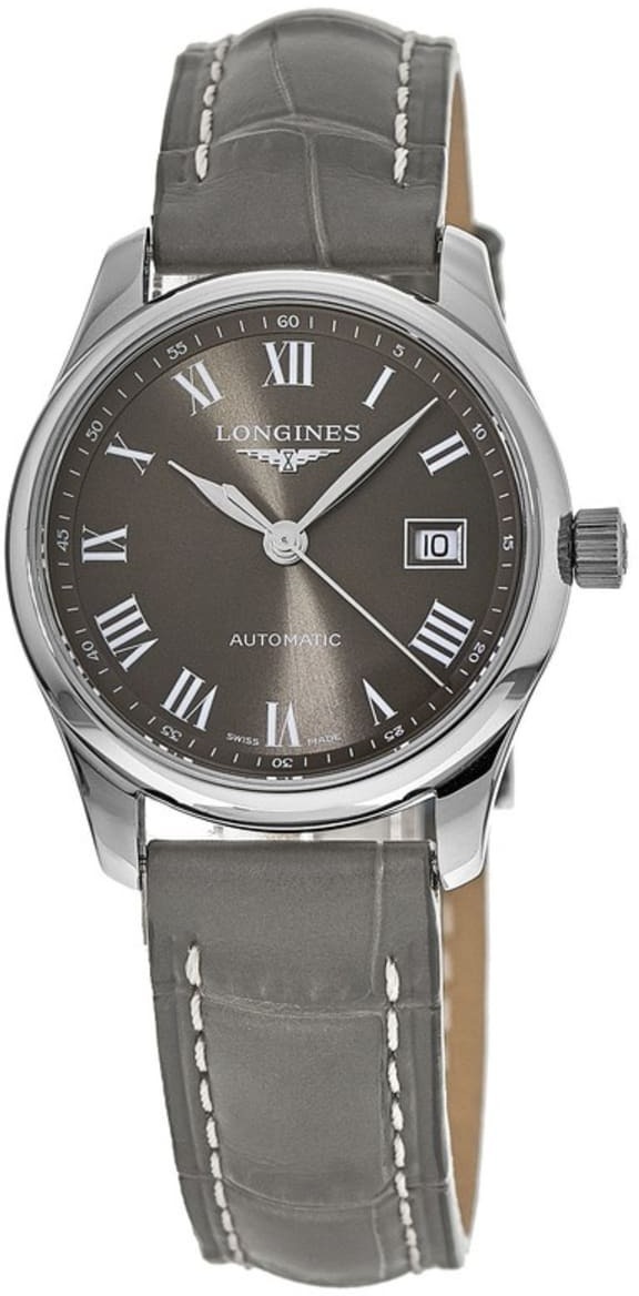 Longines Naisten kello L2.257.4.71.3 Master Harmaa/Nahka Ø29 mm