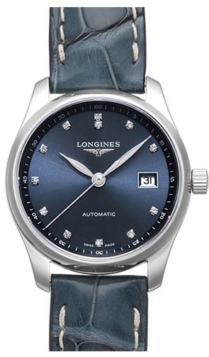 Longines Naisten kello L2.257.4.97.0 Master Sininen/Nahka Ø29 mm