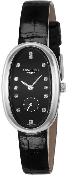 Longines Naisten kello L2.306.4.57.0 Symphonette Musta/Nahka Ø21.9 mm