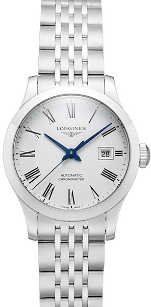 Longines Naisten kello L2.321.4.11.6 Record Valkoinen/Teräs Ø30 mm