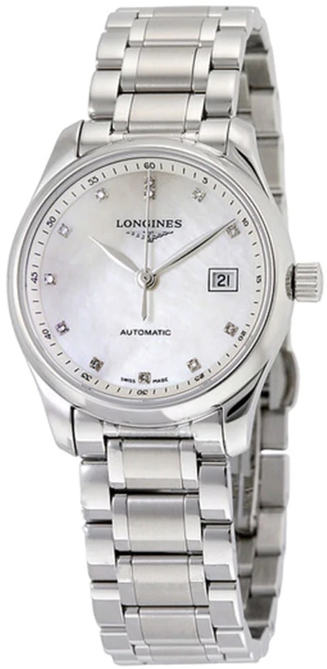 Longines Naisten kello L2.357.4.87.6 Master Valkoinen/Teräs Ø34 mm