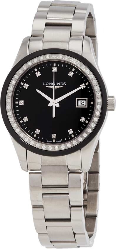 Longines Naisten kello L2.387.0.57.6 Conquest Classic Musta/Teräs