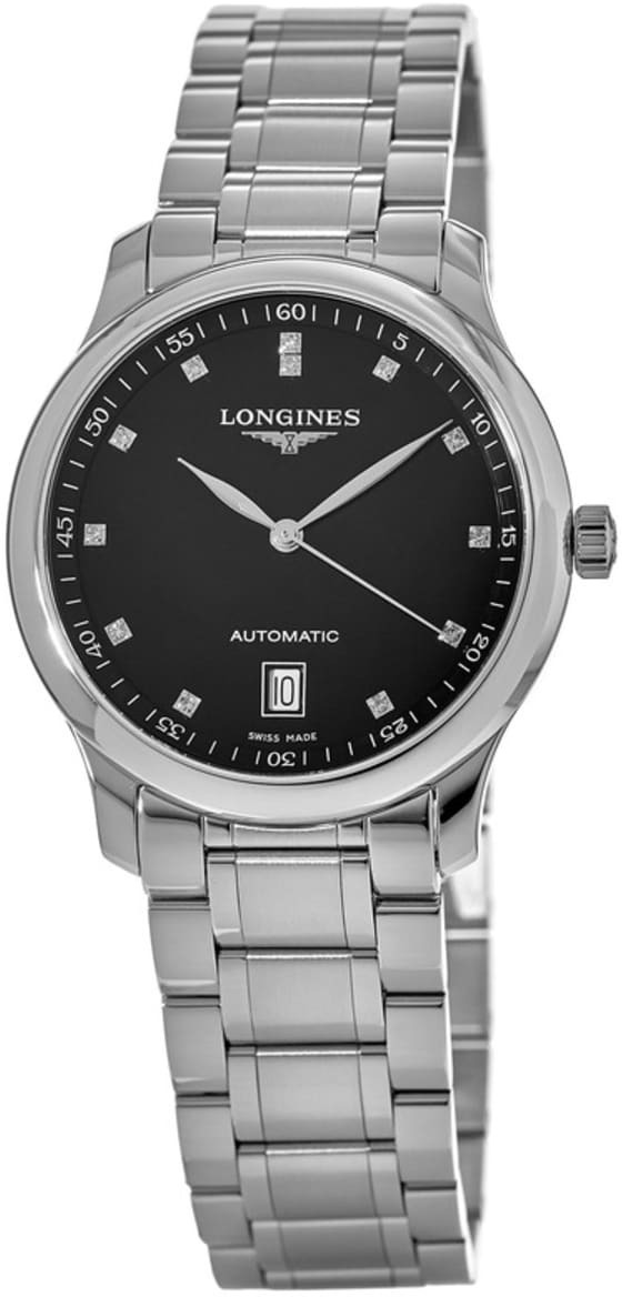 Longines Miesten kello L2.628.4.57.6 Master Musta/Teräs Ø38.5 mm