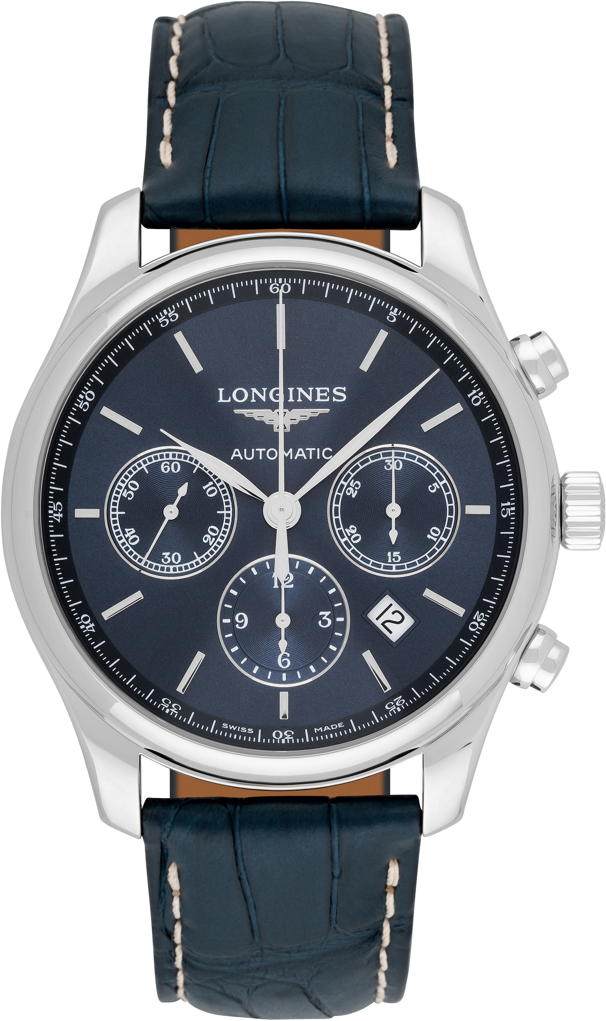 Longines Miesten kello L2.759.4.92.0 Master Sininen/Nahka Ø42 mm