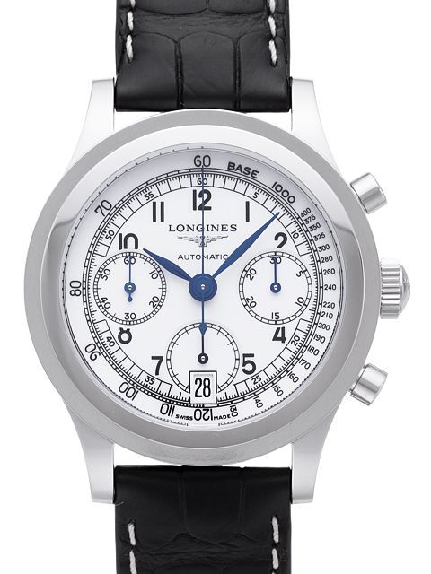 Longines Miesten kello L2.768.4.13.2 Heritage 1942 Valkoinen/Nahka