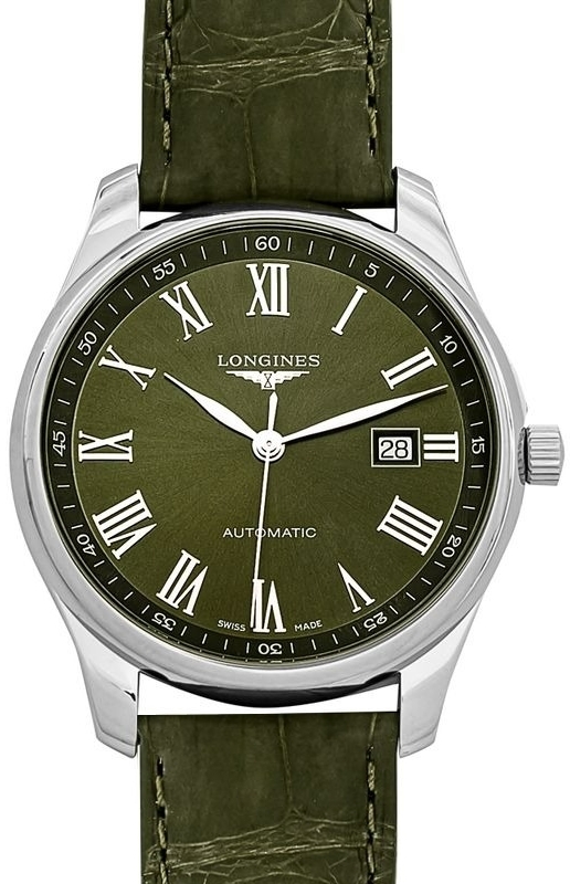 Longines Miesten kello L2.893.4.09.2 Master Vihreä/Nahka Ø42 mm