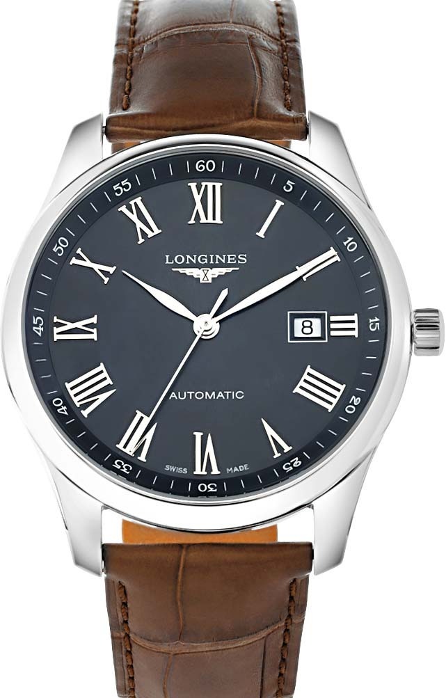 Longines Miesten kello L2.893.4.59.2 Master Musta/Nahka Ø42 mm