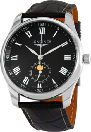 Longines Miesten kello L2.909.4.51.7 Master Musta/Nahka Ø40 mm