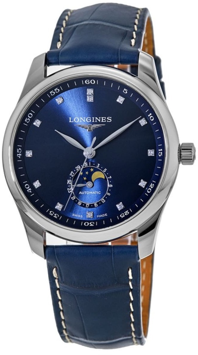 Longines Miesten kello L2.909.4.97.0 Master Sininen/Nahka Ø40 mm