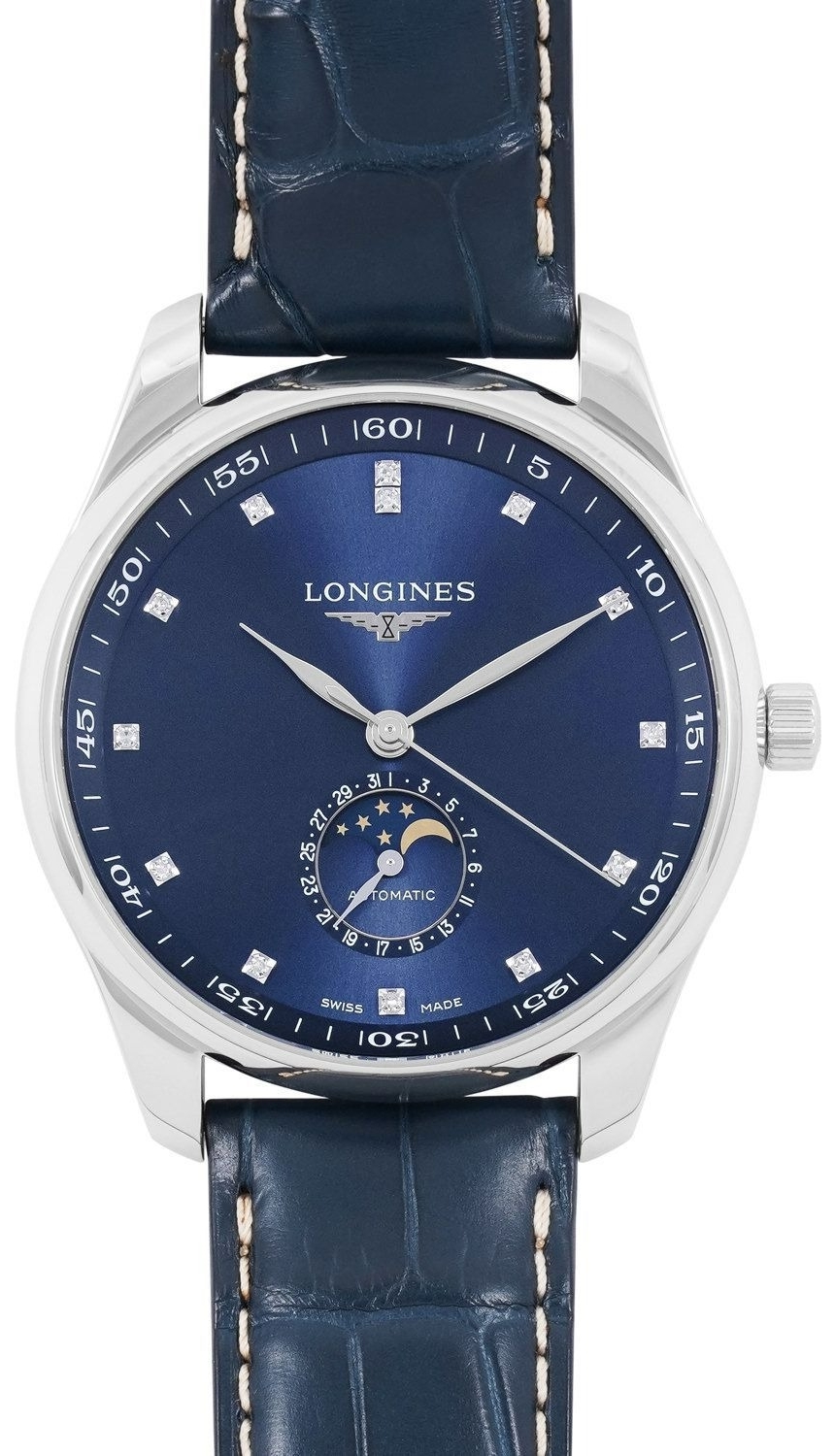 Longines Miesten kello L2.919.4.97.0 Master Sininen/Nahka Ø42 mm