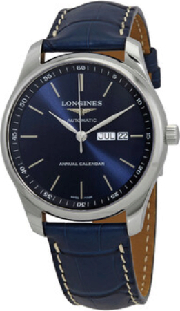 Longines Miesten kello L2.920.4.92.0 Master Sininen/Nahka Ø42 mm