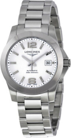 Longines Naisten kello L3.276.4.16.6 Conquest Ladies Valkoinen/Teräs