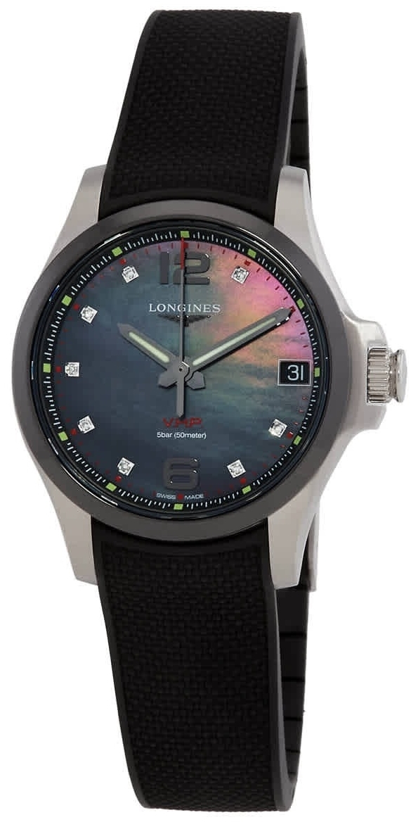 Longines Naisten kello L3.319.4.88.9 Conquest V.H.P. Musta/Kumi Ø36