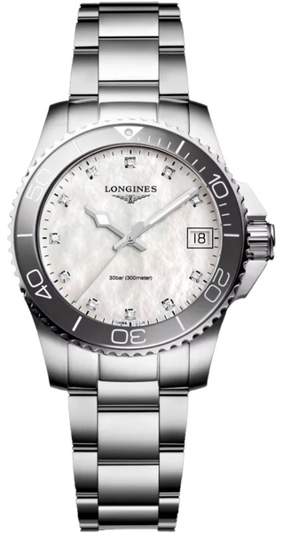 Longines Naisten kello L3.370.4.87.6 Hydroconquest Valkoinen/Teräs