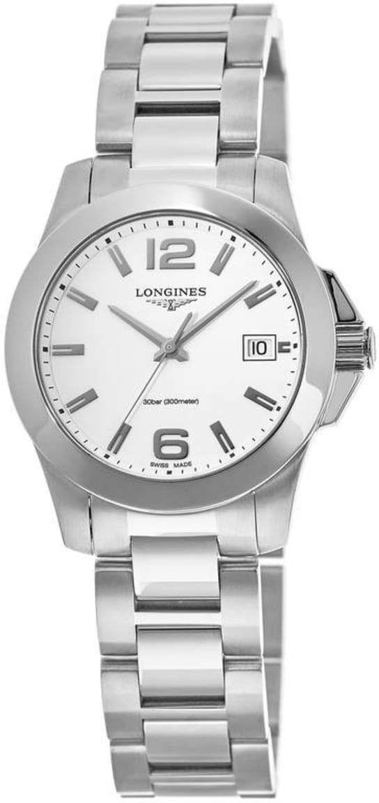 Longines Naisten kello L3.377.4.16.6 Conquest Ladies Valkoinen/Teräs