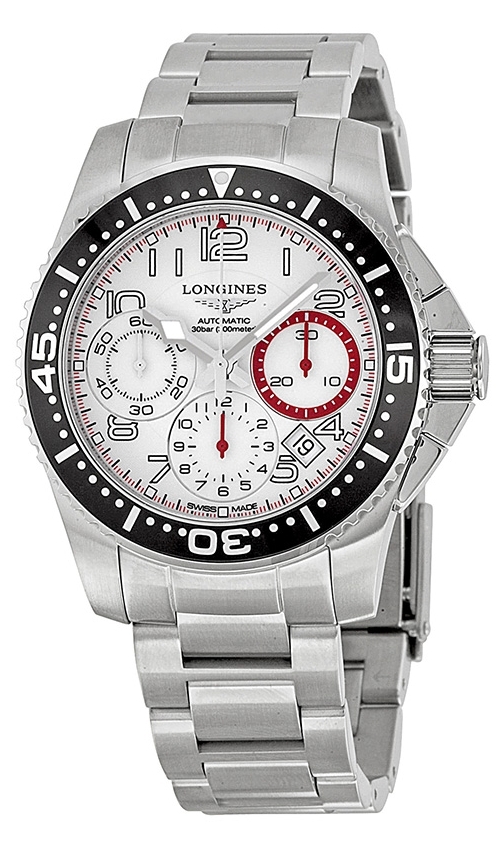 Longines Miesten kello L3.696.4.13.6 HydroConquest Valkoinen/Teräs