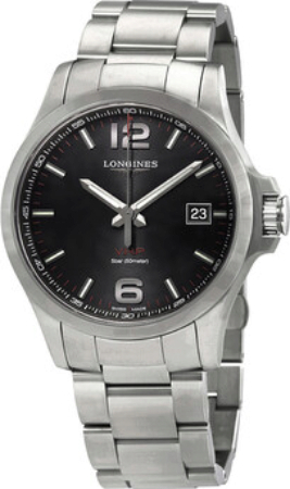 Longines Miesten kello L3.726.4.56.6 Conquest V.H.P. Musta/Teräs