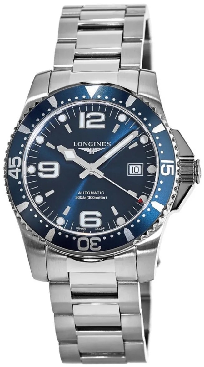 Longines Miesten kello L3.742.4.96.6 Hydroconquest Sininen/Teräs