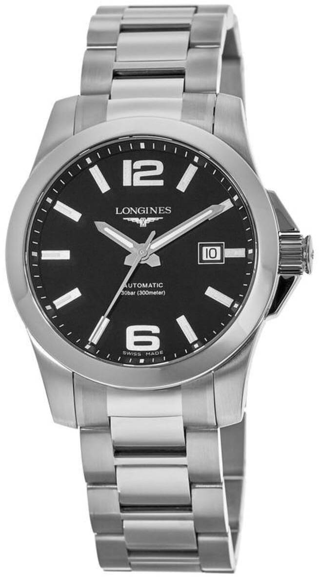 Longines Miesten kello L3.777.4.58.6 Conquest Musta/Teräs Ø41 mm