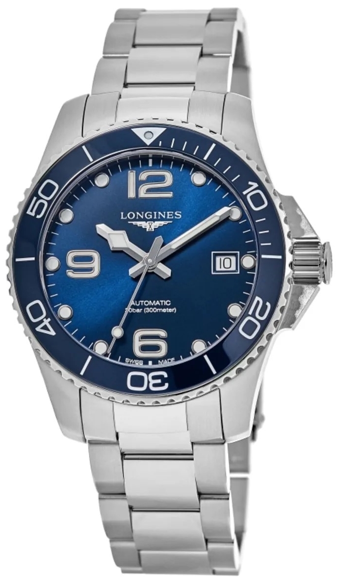 Longines L3.780.4.96.6 HydroConquest Sininen/Teräs Ø39 mm