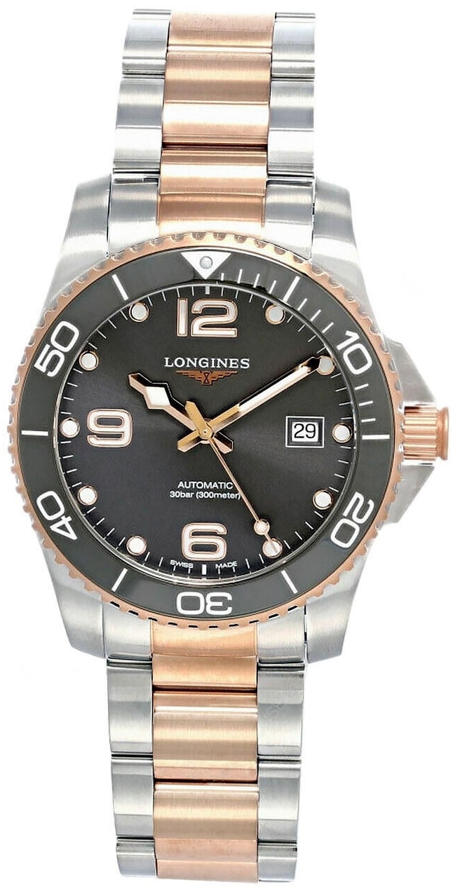 Longines Miesten kello L3.781.3.78.7 HydroConquest Harmaa/Teräs Ø41