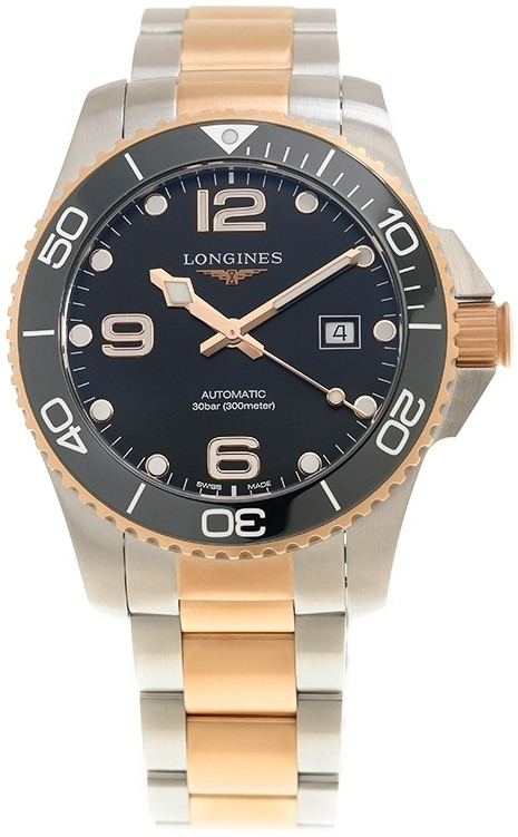 Longines Miesten kello L3.782.3.58.7 HydroConquest Musta/Kumi Ø43 mm