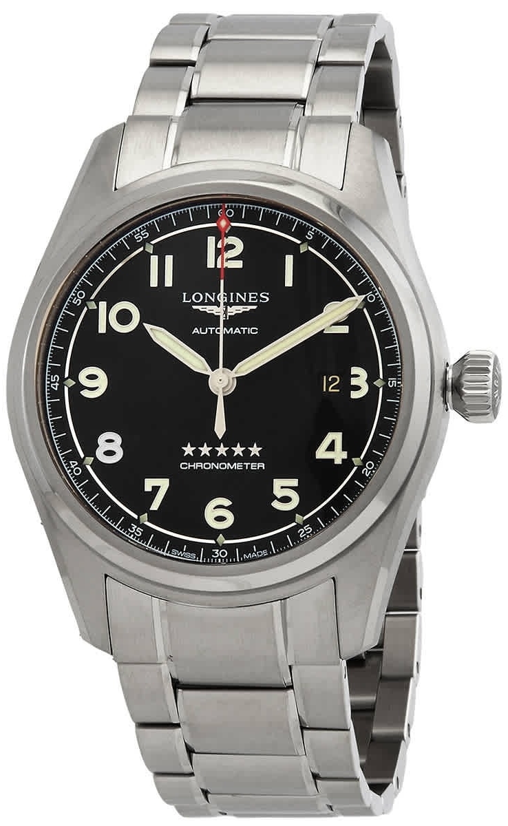 Longines Miesten kello L3.811.4.53.6 Spirit Musta/Teräs Ø42 mm