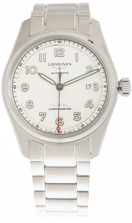 Longines Miesten kello L3.811.4.73.6 Spirit Hopea/Teräs Ø42 mm