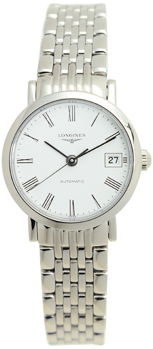 Longines Naisten kello L4.309.4.11.6 Elegant Valkoinen/Teräs Ø25.5