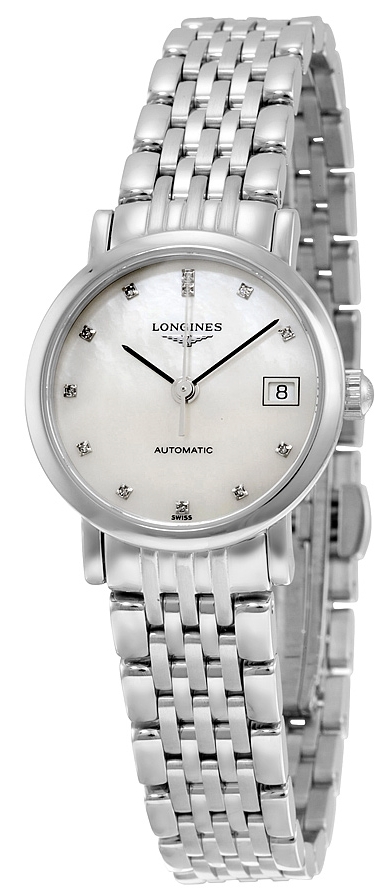 Longines Naisten kello L4.309.4.87.6 Elegant Valkoinen/Teräs Ø25.5