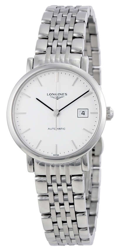 Longines Naisten kello L4.310.4.12.6 Elegant Valkoinen/Teräs Ø29 mm