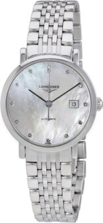 Longines Naisten kello L4.310.4.87.6 Elegant Valkoinen/Teräs Ø29 mm