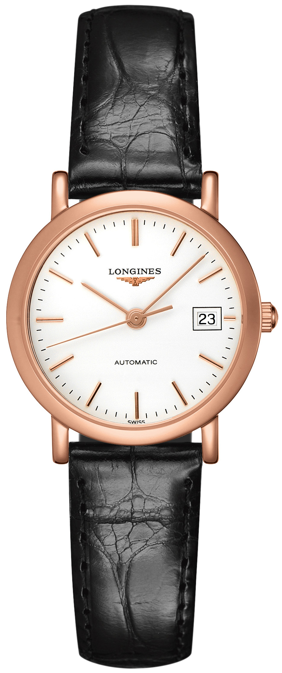 Longines Naisten kello L4.378.8.12.4 Elegant Valkoinen/Nahka Ø27.2 mm