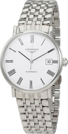 Longines Miesten kello L4.810.4.11.6 Elegant Valkoinen/Teräs Ø37 mm