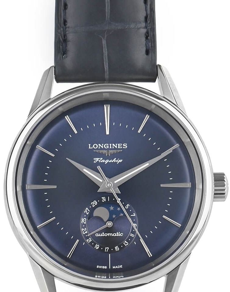 Longines Naisten kello L4.815.4.92.2 Flagship Heritage Sininen/Nahka