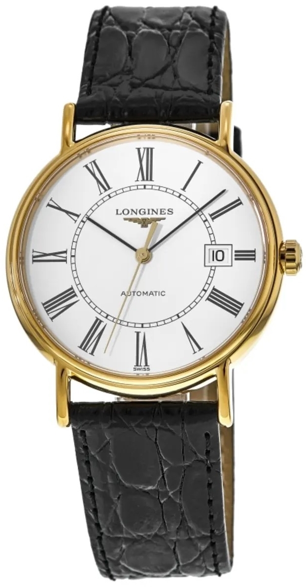 Longines Miesten kello L4.922.2.11.2 Presence Valkoinen/Nahka Ø40 mm